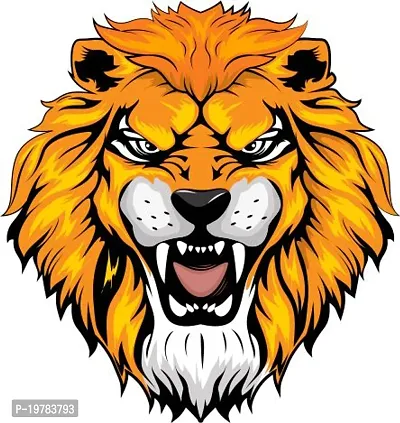 Classic Polymer  lion Face Wall Sticker-thumb0