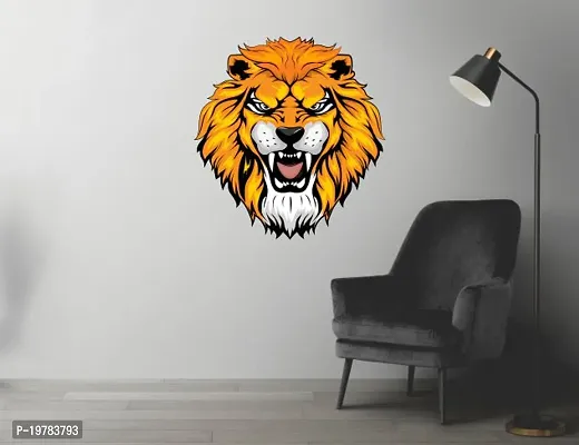Classic Polymer  lion Face Wall Sticker-thumb3