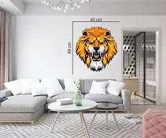 Classic Polymer  lion Face Wall Sticker-thumb3