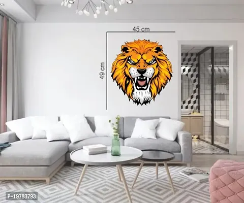 Classic Polymer  lion Face Wall Sticker-thumb4