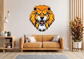 Classic Polymer  lion Face Wall Sticker-thumb1