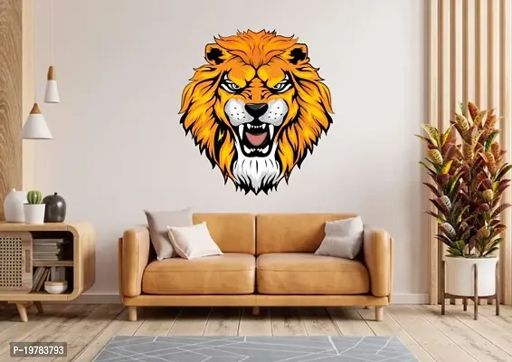 Classic Polymer  lion Face Wall Sticker-thumb2