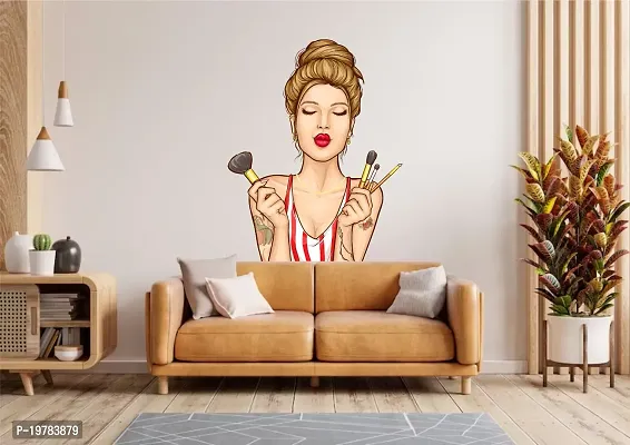 Classic Polymer Salon Girl Wall Sticker-thumb3