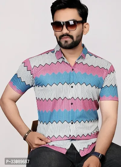 Stylish Multicoloured Polyester Casual Shirts For Men-thumb0