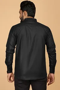 Stylish Black Polycotton Casual Shirts For Men-thumb1