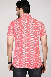 Stylish Pink Polyester Casual Shirts For Men-thumb1