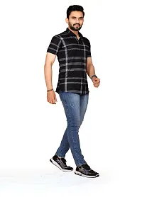 Stylish Black Polycotton Casual Shirts For Men-thumb2