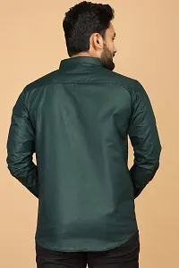 Stylish Green Polycotton Casual Shirts For Men-thumb1