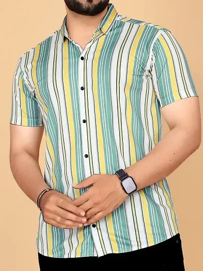 New Launched Polyester Blend Short Sleeves Casual Shirt