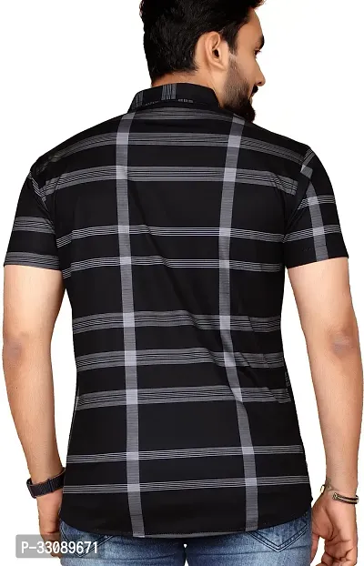 Stylish Black Polycotton Casual Shirts For Men-thumb2