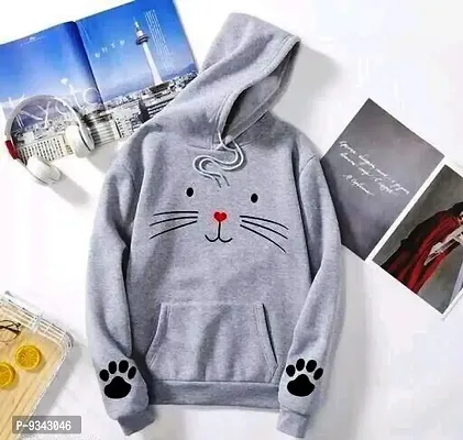 Womens Cat Printed Sweatshirts-thumb0
