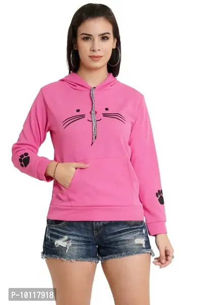 Womens Cat Printed Sweatshirts