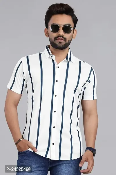 Men Regular Fit Printed Spread Collar Casual Shirt-thumb2