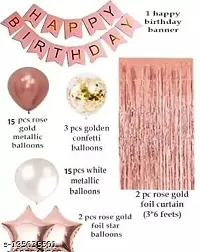 happy birthday combo set with Rose Gold and White balloons (pack of 38pcs)-thumb1