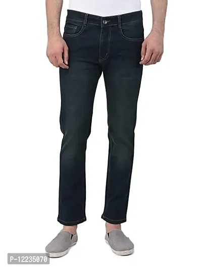 Stylish Denim Black Solid Jeans For Men-thumb0
