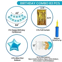 ZYRIC Happy Birthday Balloons Decoration Kits With Blue and White Balloons-thumb1