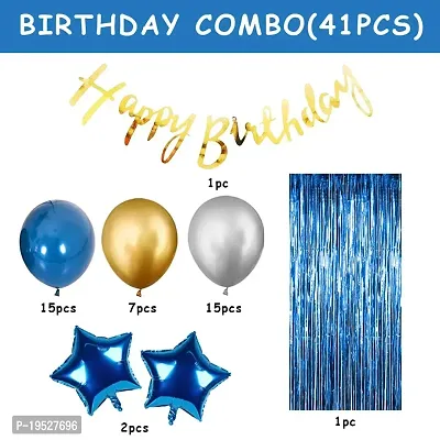 ZYRIC  Happy Birthday Balloons Decoration Kits With Blue Balloons-thumb2