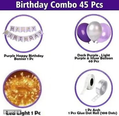 ZYRIC Purple Balloons Decoration Happy Birthday Decoration Kits-thumb2
