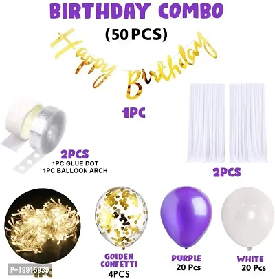 ZYRIC Unique Purple Balloons Happy Birthday Decoration Kits-thumb2