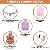 ZYRIC Amazing  Balloons  Happy Birthday Decoration Kits With With Light Pink, Light Purple and Rose Gold Balloons-thumb1