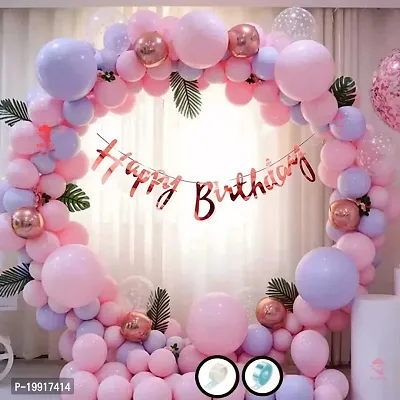 ZYRIC Happy Birthday Decoration Kits With Multi Color Balloons