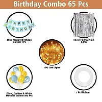 ZYRIC Happy Birthday Blue and Golden Balloons Decoration Kits-thumb1