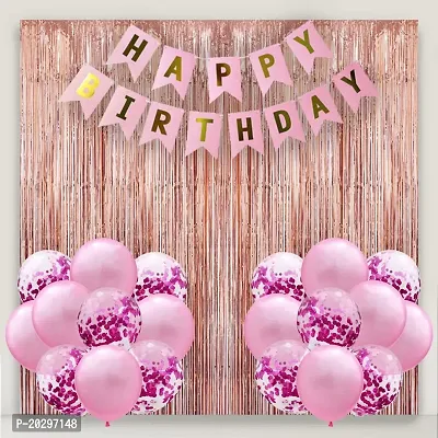 Happy Birthday Pink Balloons Decoration Kits-thumb0