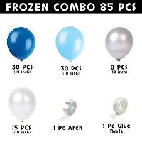 ZYRIC Party Decoration Items With Blue, Silver and White Balloons.-thumb1