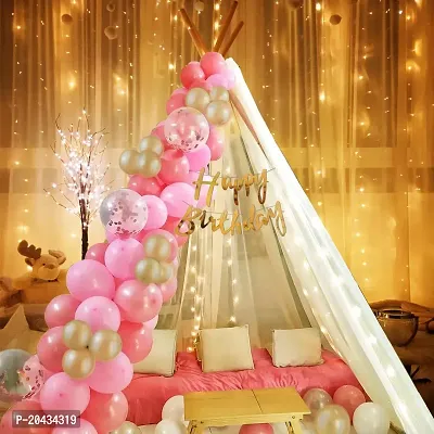 ZYRIC Happy Birthday Pink Set  Balloons Decoration Kits
