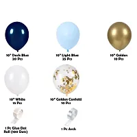 ZYRIC Party Balloons Decoration Kits With Blue, White and Golden balloons-thumb1