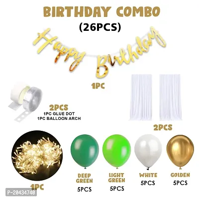 ZYRIC Happy Birthday Green Balloons Decoration Kits-thumb2