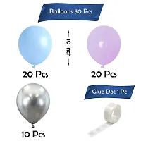 ZYRIC Happy Birthday Balloons Decoration Kits With Purple and Blue Balloons-thumb1
