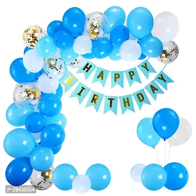 ZYRIC Happy Birthday Blue Balloons Decoration Kits-thumb0