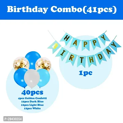ZYRIC Happy Birthday Blue Balloons Decoration Kits-thumb2