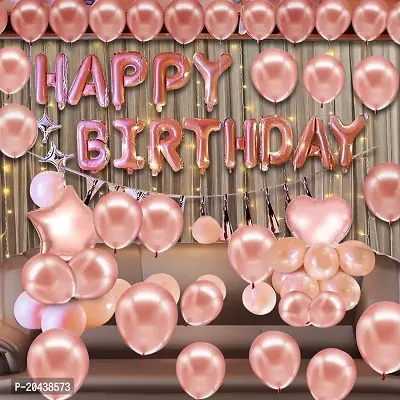 ZYRIC Happy Birthday Rose Gold Balloons Decoration Kits