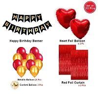 ZYRIC Happy Birthday Balloons Decoration Kits With Red and Gold Balloons-thumb1