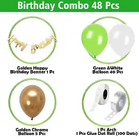 ZYRIC Happy Birthday Balloons Decoration Kits With Green  and White Balloons-thumb1