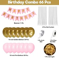 ZYRIC Happy Birthday Balloons Decoration Kits With Pink and Gold Balloons-thumb1