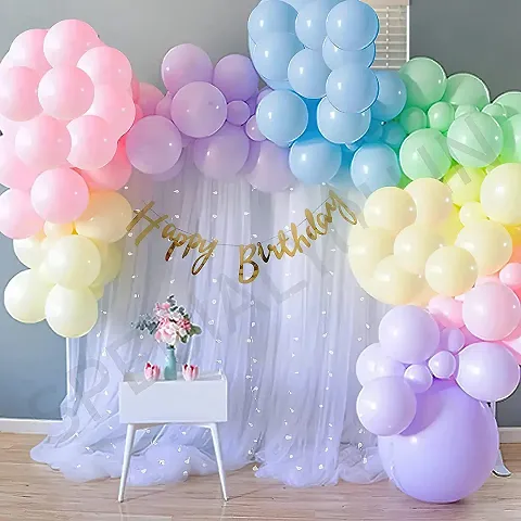 AR Giftzadda Pastel 10 Inches Macaron Candy Color Balloon for Birthday ,Anniversary, Baby Shower, Wedding, Welcome Baby Party Decoration