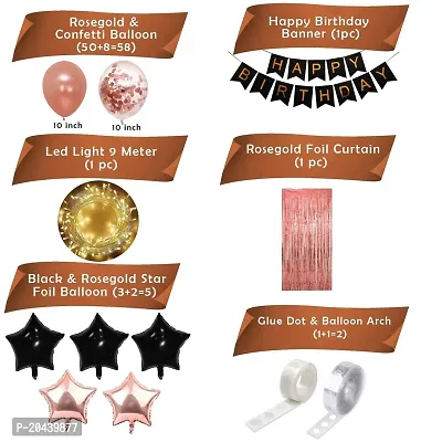 ZYRIC Happy Birthday Rose Gold Balloons Decoration Kits.-thumb2