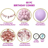 ZYRIC Happy Birthday Decoration Kits With Multi Color Balloons-thumb1