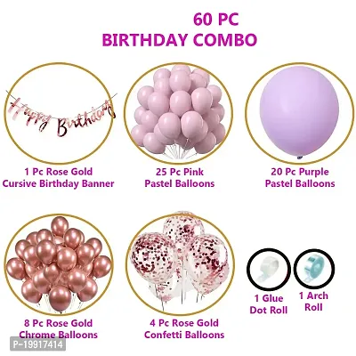 ZYRIC Happy Birthday Decoration Kits With Multi Color Balloons-thumb2