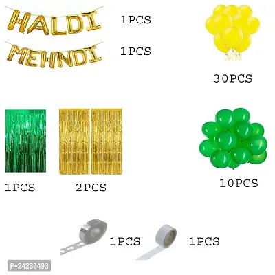 ZYRIC Haldi Mehndi Ceremony Decoration (pack of 47pcs)-thumb2