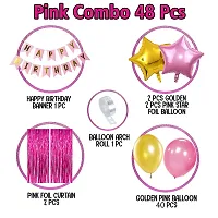Happy Birthday Decoration Combination of pink and Gold Balloons (pack of 48pcs)-thumb1