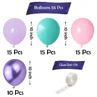 Party Decoration Balloons Items with Unique Multi Color Balloons (Pack of 56pc)-thumb1