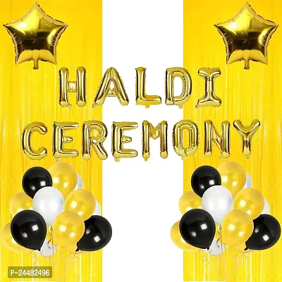 ZYRIC Haldi Ceremony Decoration item with Star balloon (pack of 32pcs)