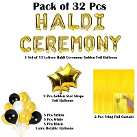 ZYRIC Haldi Ceremony Decoration item with Star balloon (pack of 32pcs)-thumb1