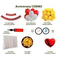 Special Anniversary Decoration for Couple with Red Heart Foil Balloons (pack of 44pcs)-thumb2