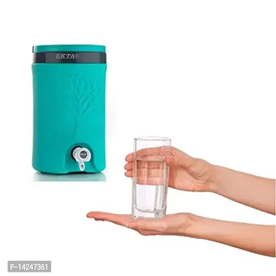 Water Jug Camper with Tap Plastic Insulated Water 5 Liter Water Storage Cool Water Storage for Traveling Water Jug 5 Lit - Multicolor-thumb2