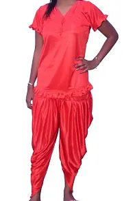 Beautiful Fasionable Woman Night Suit Dhoti Kurta Set-thumb1